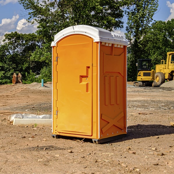 how often are the porta potties cleaned and serviced during a rental period in Lackey VA